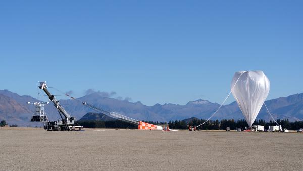 A NASA super pressure balloon at Wanaka Airport