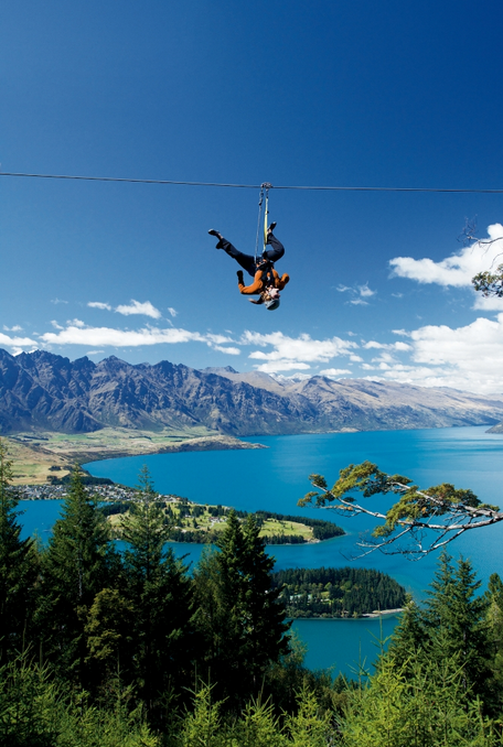 Guest enjoying one of Ziptrek Ecotours in Queenstown.