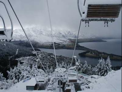 Snow blankets Queenstown - from the Skyline on Bob's Peak