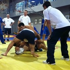 A few players showed some good wrestling skills