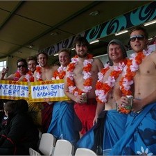 Seven Aussie mates show their support for Samoa against Namibia