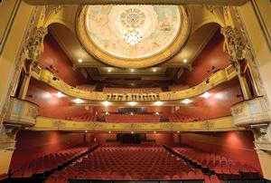  The spectacular ceiling dome of the Isaac Theatre Royal.