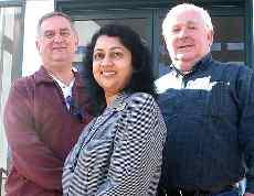 Kent Harmon, Dr Aruna Shekar and Colin Gilchrist.