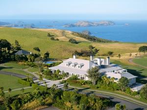 The Lodge at Kauri Cliffs overlooks Matauri Bay.