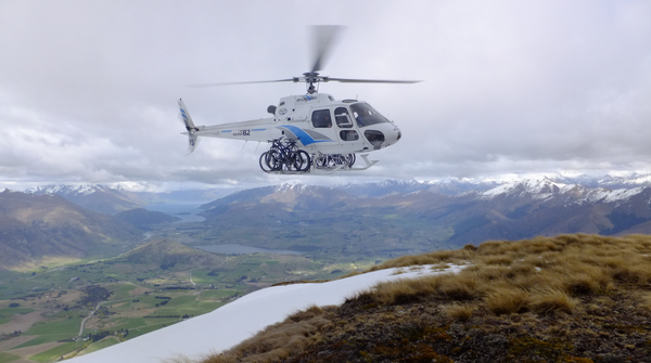 Heli biking around Queenstown