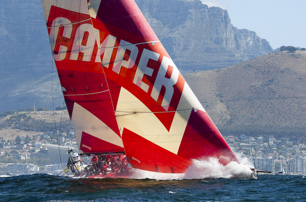 CAMPER heading out of Table Bay.