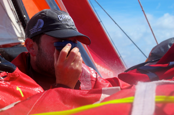 Adam Minoprio takes a bearing on Telefonioca during day 8 of leg two.