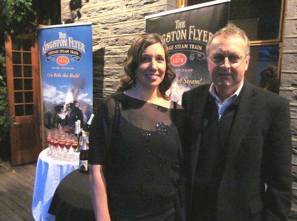 Queenstown 'Good for Nothing' premiere (L-R) Rebekah Moore, Queenstown Reading Cinema complex manager and Kingston Flyer owner David Bryce.