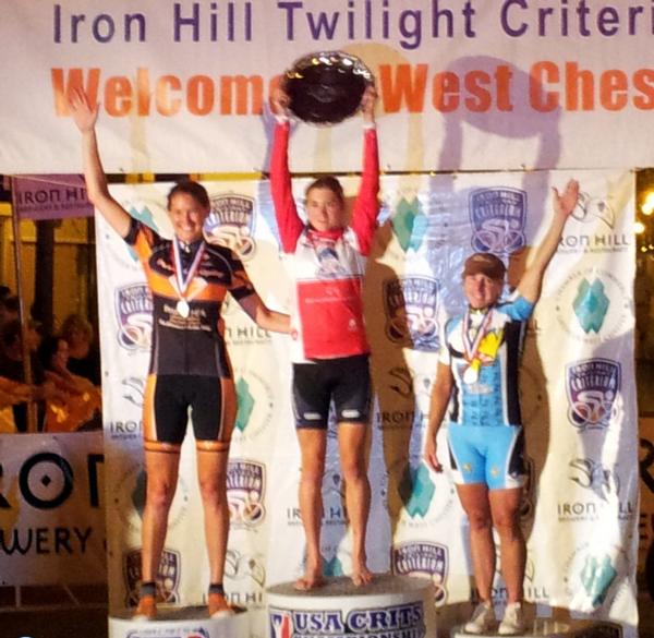  Sophie Williamson on the podium after her win in the USA.