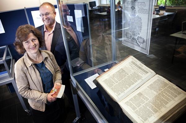 The John Harris award winner Bronwyn Matthews, with senior history lecturer Chris Jones.