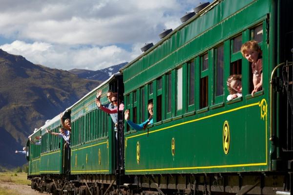 The Kingston Flyer with happy passengers aboard