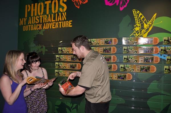 Dan Gorry shows imagery to Harriet Narborough and Emer Bray