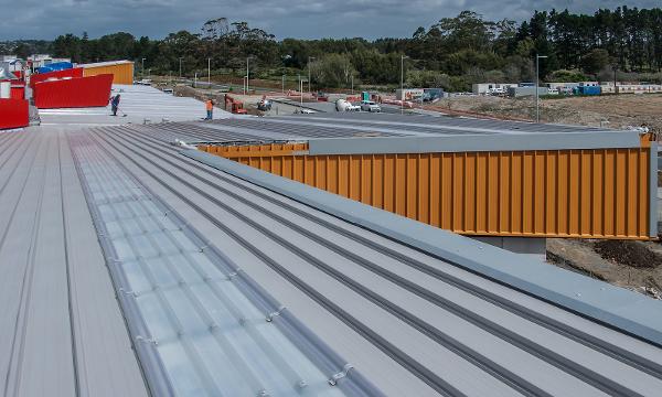 Exterior metal cladding for Hobsonville School in Auckland