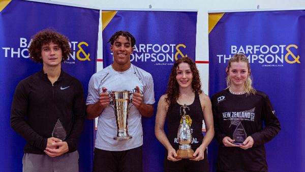 Temwa Chileshes and Madison Lyon have won the titles at the Auckland Squash Open over Anthony Lepper and Ella Lash