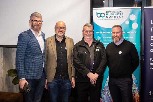 iCLaw Chief Executive Richard Briggs, Professor Albert Bifet, NZ Business Connect Founder Phillip Quay, iCLaw Partner Owen Culliney 