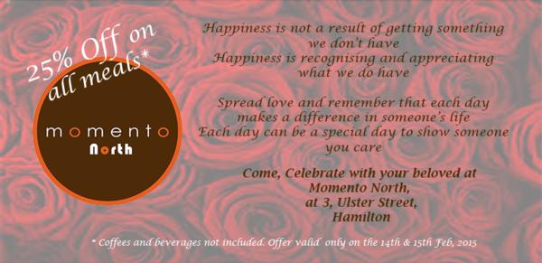 Love is brewing down at Momento North in Hamilton this Valentine's Day.