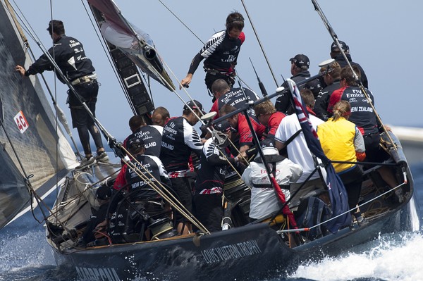 Emirates Team New Zealand has won its third match of the Louis Vuitton Trophy La Maddalena regatta