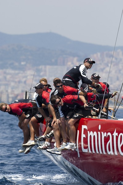 Emirates Team New Zealand during practice