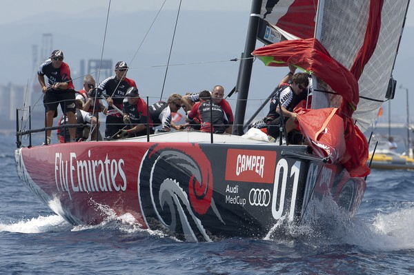 Emirates Team New Zealand during practice