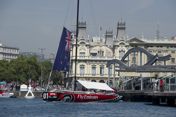 A light and unstable breeze conspired against the first day of the Audi MedCup Camper Regatta at Barcelona