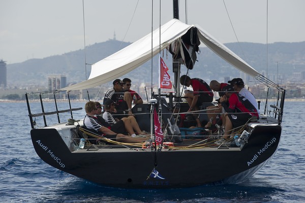 A light and unstable breeze conspired against the first day of the Audi MedCup Camper Regatta at Barcelona