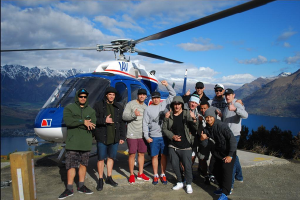  Warriors enjoy their helicopter ride.