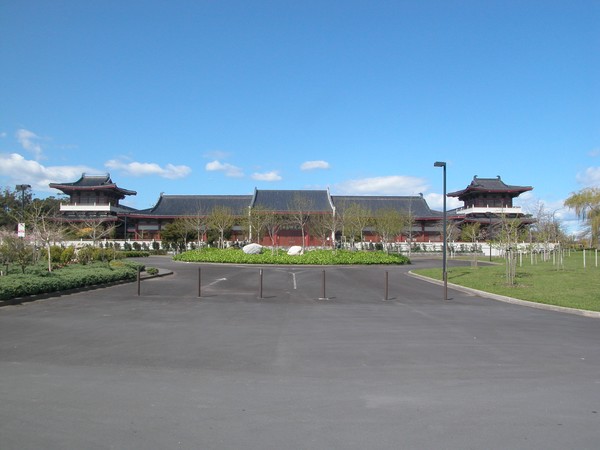 The ultimate peaceful neighbours &#8211; a temple of Buddhist monks. 