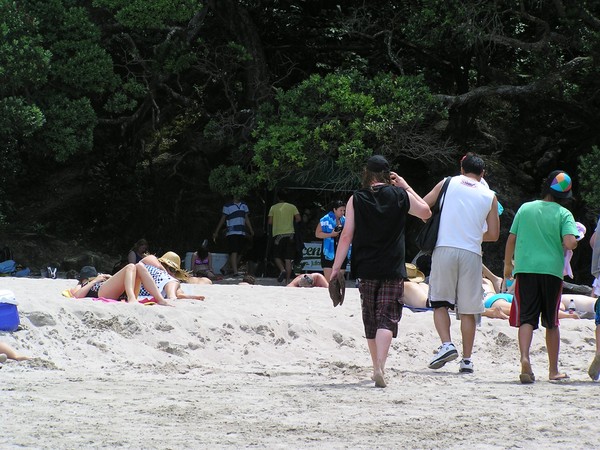 Scenz at Cathedral Cove on the Coromandel Peninsula.