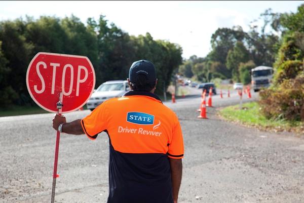 State staff are out on highways around the country this Labour weekend offering free food and drink to encourage drivers to beat fatigue at State Driver Reviver rest stops, like this one at Putaruru.