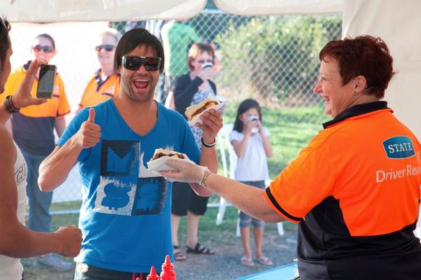 State staff are out on highways around the country this Labour weekend offering free food and drink to encourage drivers to beat fatigue at State Driver Reviver rest stops, like this one at Putaruru.