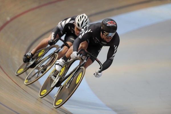 Simon Van Velthooven in action during training ahead of his World Cup win tonight.