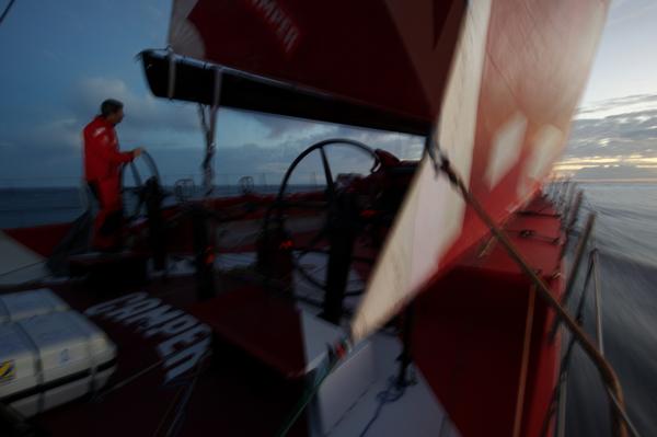 CAMPER as dawn breaks on day 2 of Auckland-Musket Cove race.