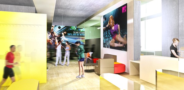 Les Mills Britomart - inside (artist rendering)