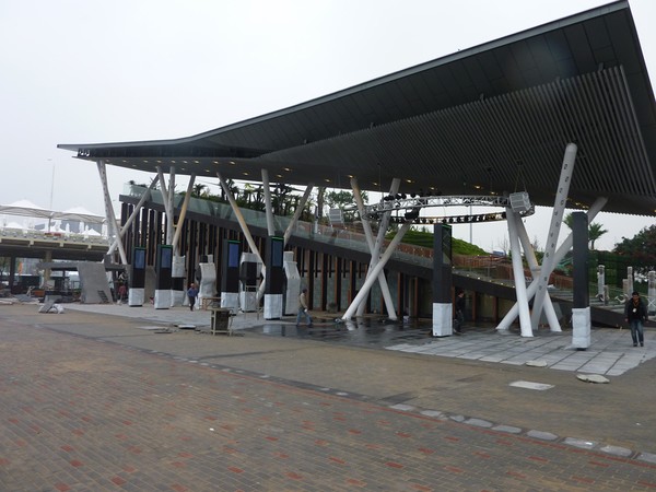 The New Zealand pavilion at the Shanghai  World Expo 2010 ready to be 'unwrapped' for the soft-opening from April 20.