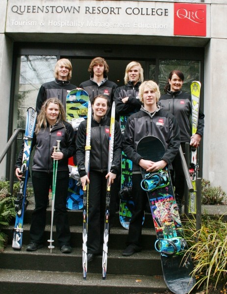 The QRC Uni Snow Games team (including manager Fiona Boyer back right) pictured at the college