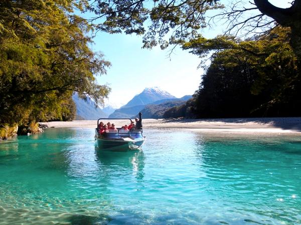 Dart River Jet Safaris guests enjoy breathtaking scenery and exciting jet boating in the World Heritage area of Mt Aspiring National Park.