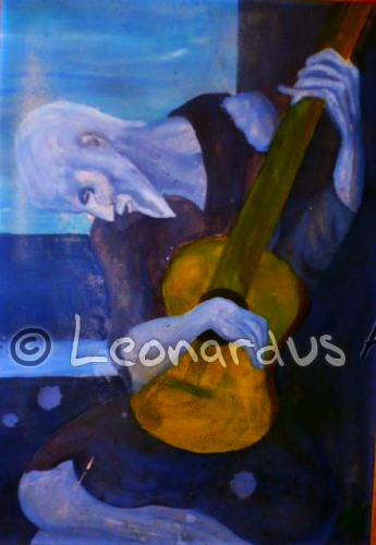 'The old Blind Guitarist' (Picasso copy) by Leon Aarts 