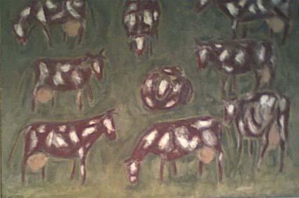 Koeien groot (Big group of cows) by Nardus van de Ven (Private collection)