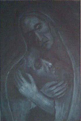 'Heilige Madonna', a very beautiful painting, by my grandfather, Nardus van de Ven (Private collection)