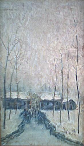 'Watermolen in de winter' by Nardus van de Ven (Private collection)