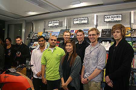 Some of the creative team behind the full-scale model, from left (in white shirt) Rohan Geo, Ali Abbas, Oliver Neuland, Emily Ang, Nick Marks, Joseph Raffills and Sam McCafferty. (Not showing: Jason Khoo and Joonhwan Choi).