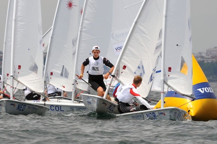 Thomas Saunders competing on day one