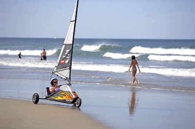 Blokart on Papamoa Beach