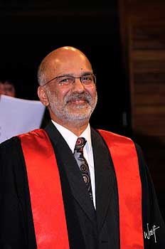 Dr Ravi Balasubramanian at his graduation ceremony,  where he received his doctoral degree.