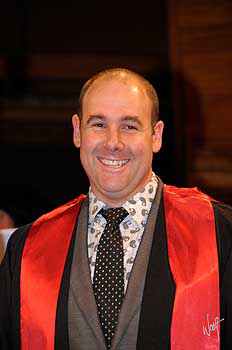 Dr Andrew Dickson at his graduation ceremony