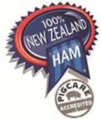 100% New Zealand ham label.