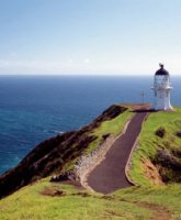 Cape Reinga lighthouse sits on New Zealand's northern tip