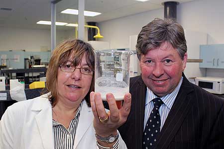 Dr Jean Margerison with Queen of Calves chief executive Stephen Bell-Booth.