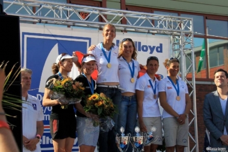 Aleh and Powrie at left on the podium